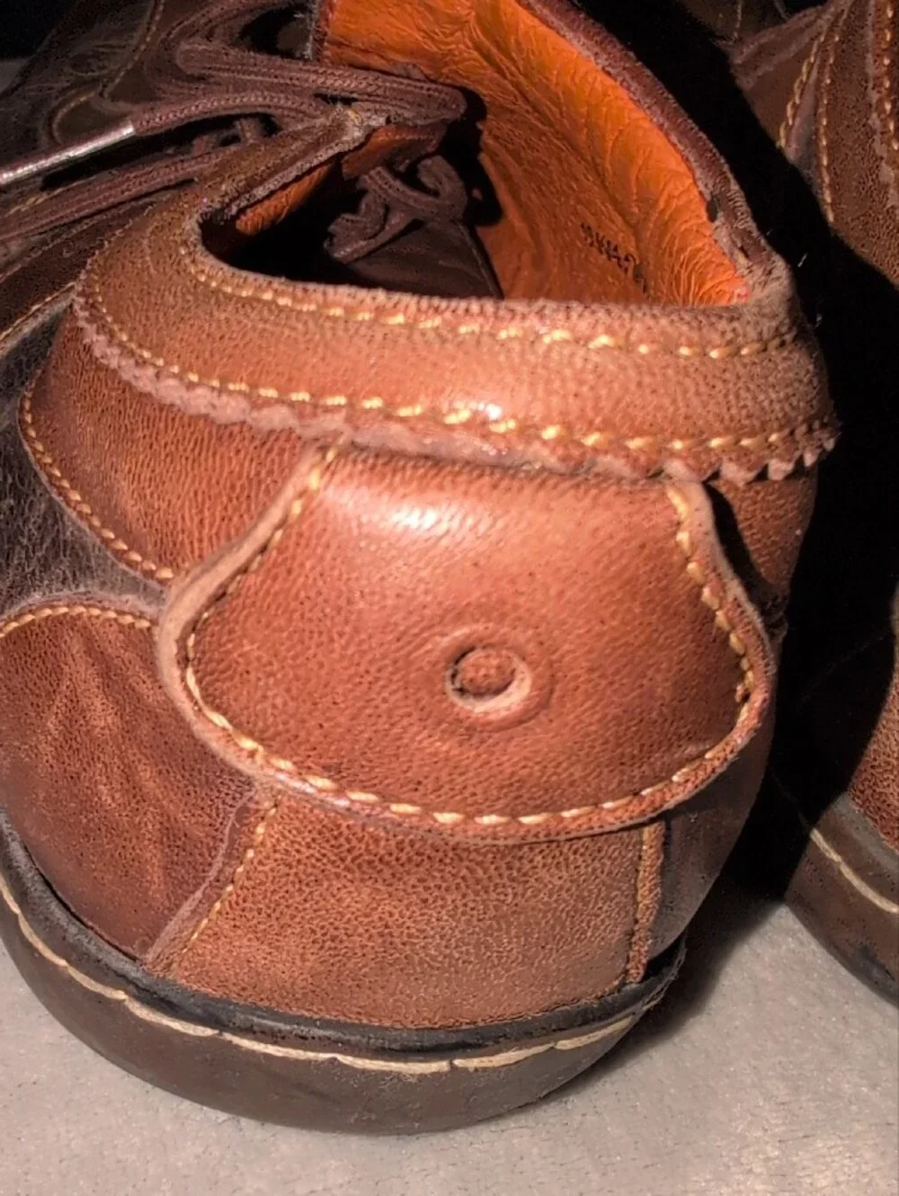 Born Men's Brown Leather Lace-Up Slip-On Loafers
